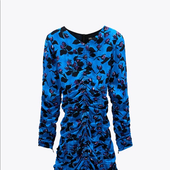 Zara Dresses & Skirts - ZARA Draped Print Dress